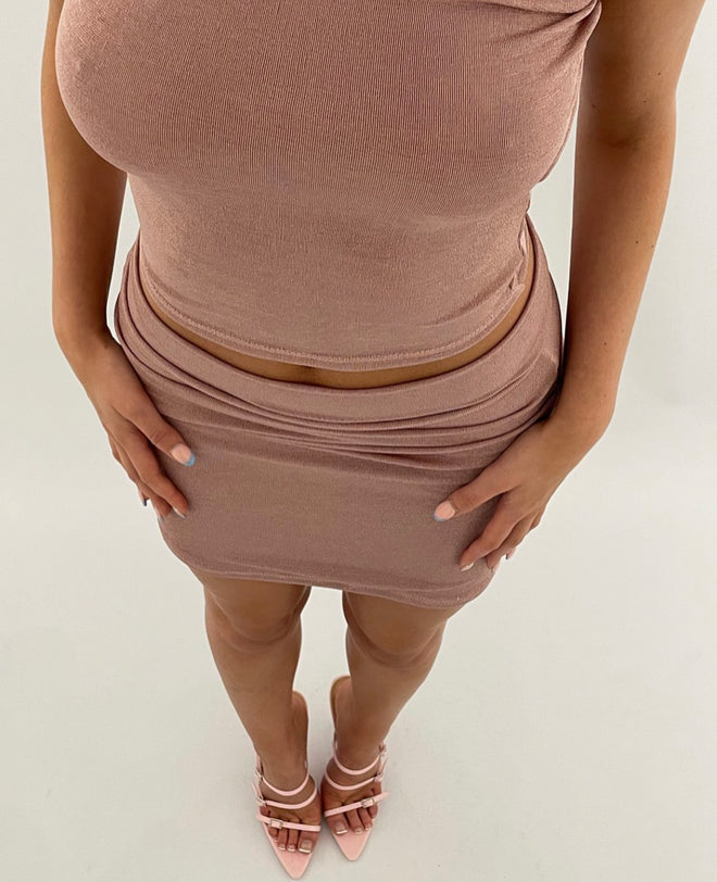 Blushed Mini Skirt - Size M